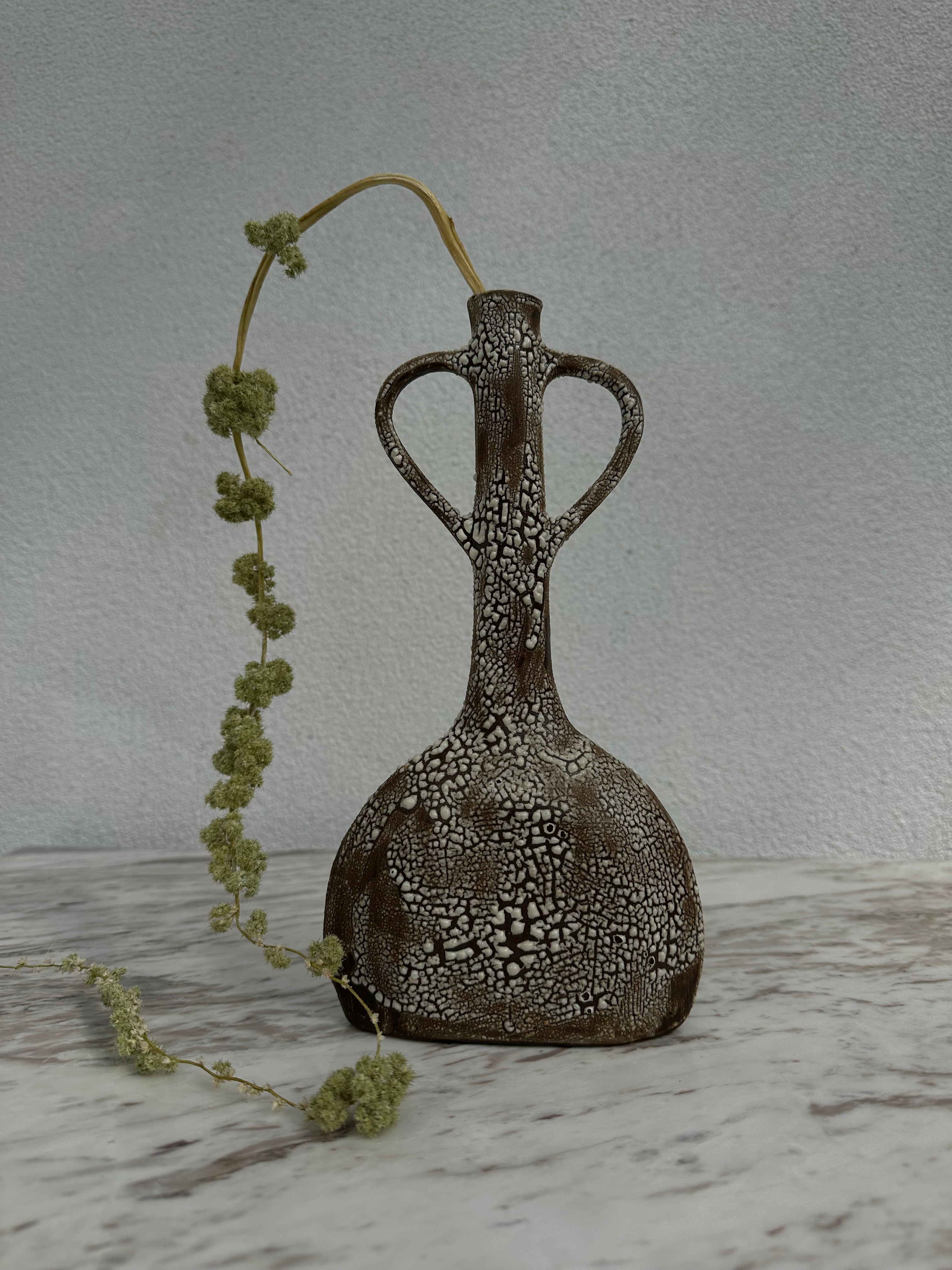 Long neck vase - crackle