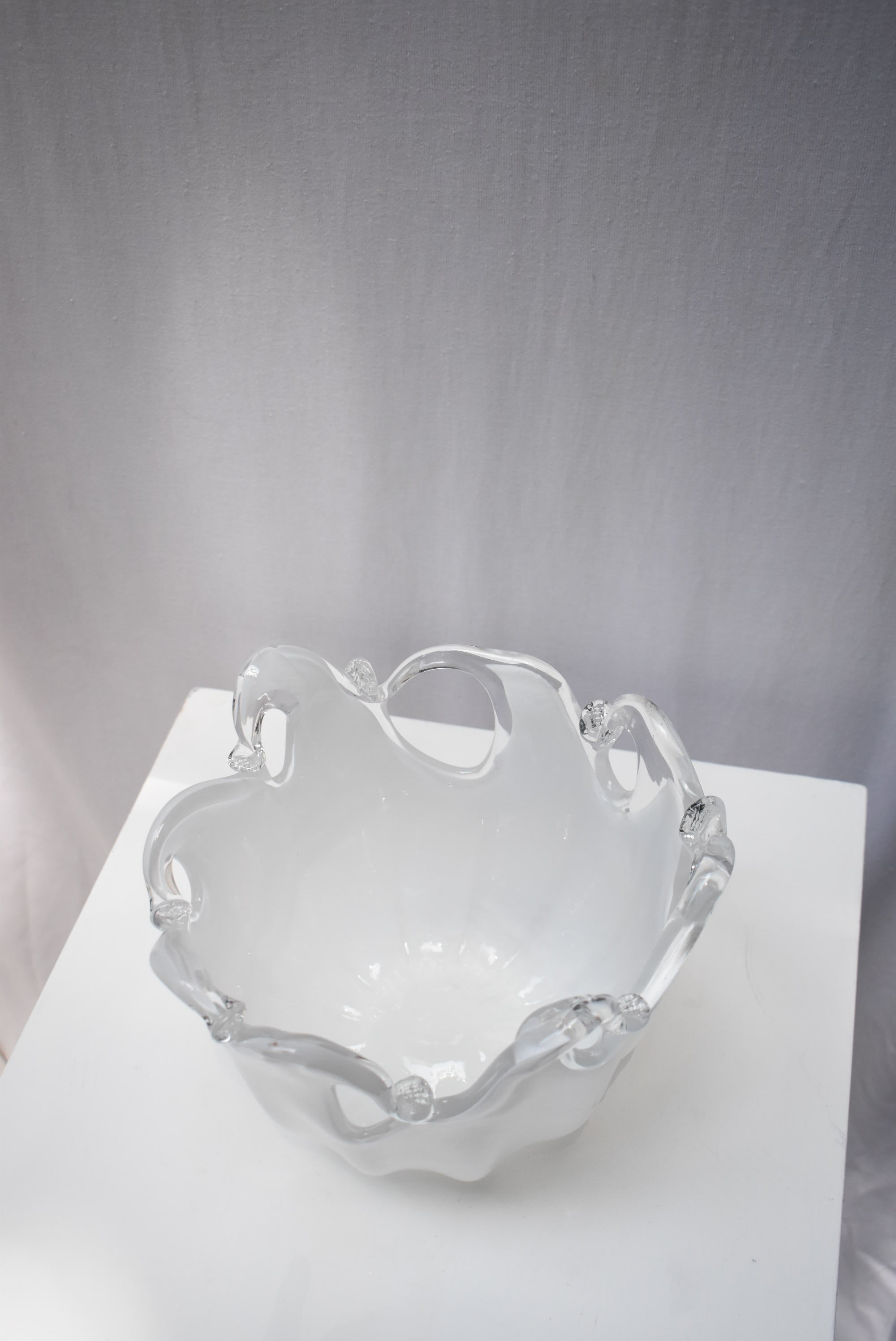 Large Murano Crystal Glass Bowl