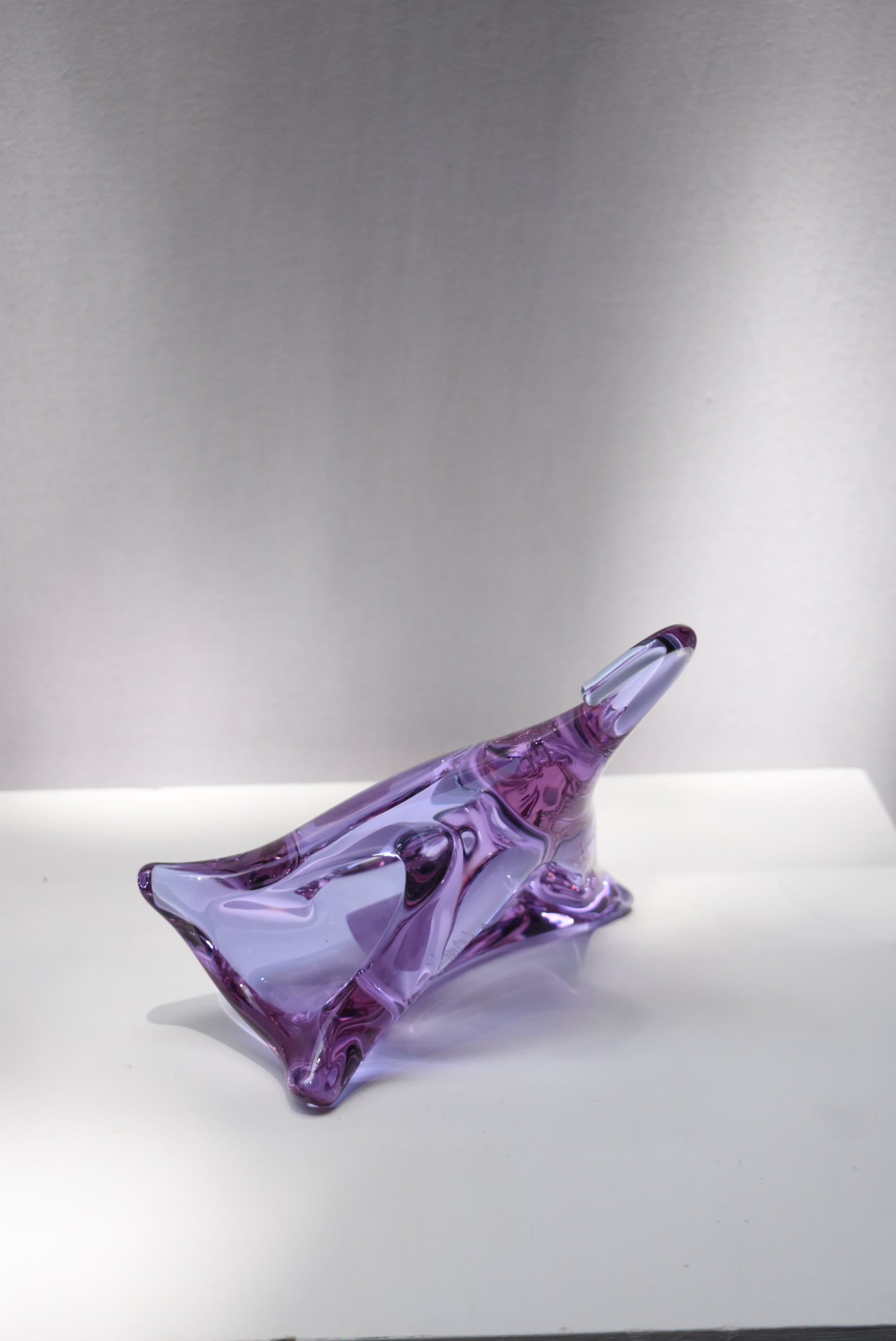 Murano Hand Blown Purple Sculpture