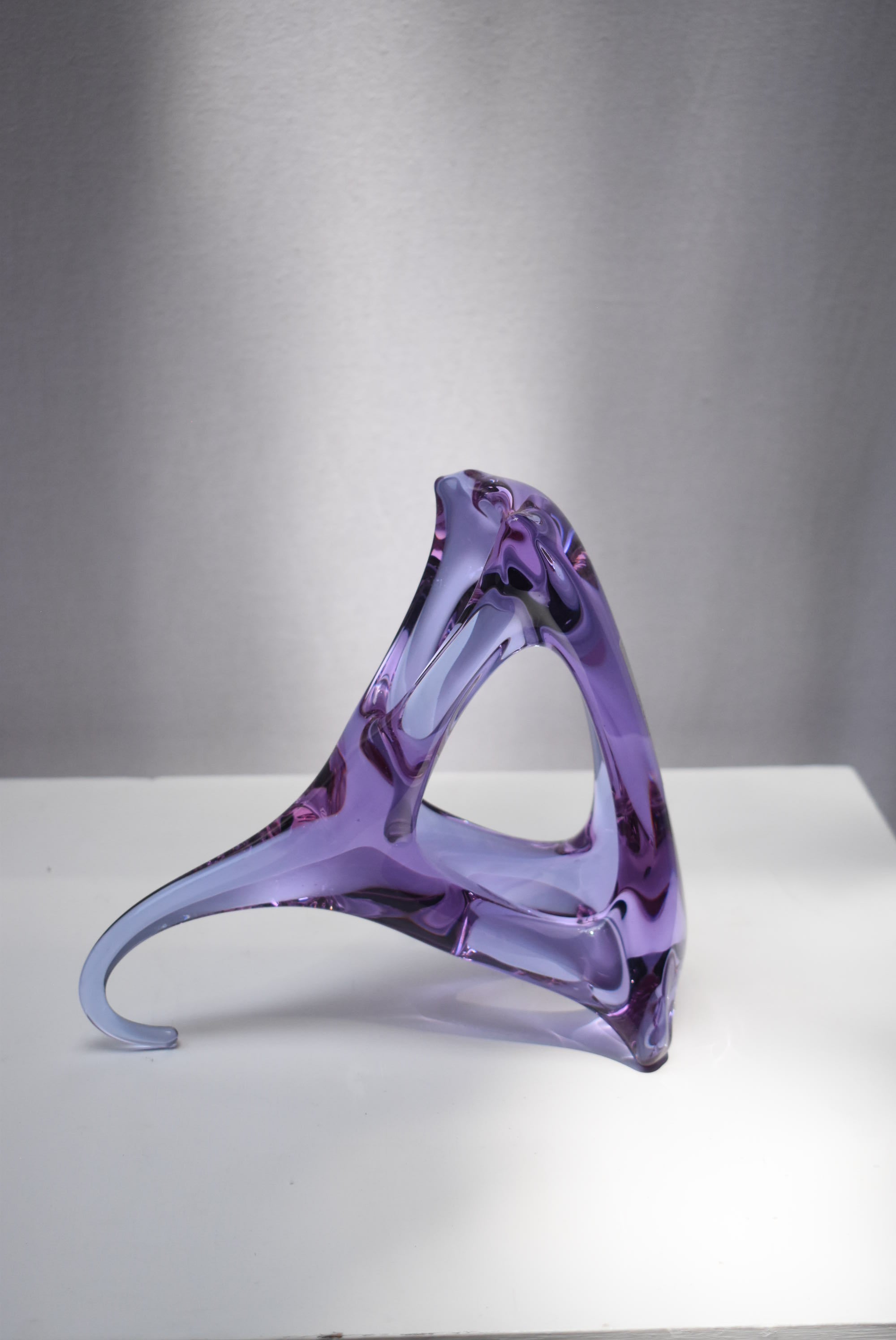 Murano Hand Blown Purple Sculpture