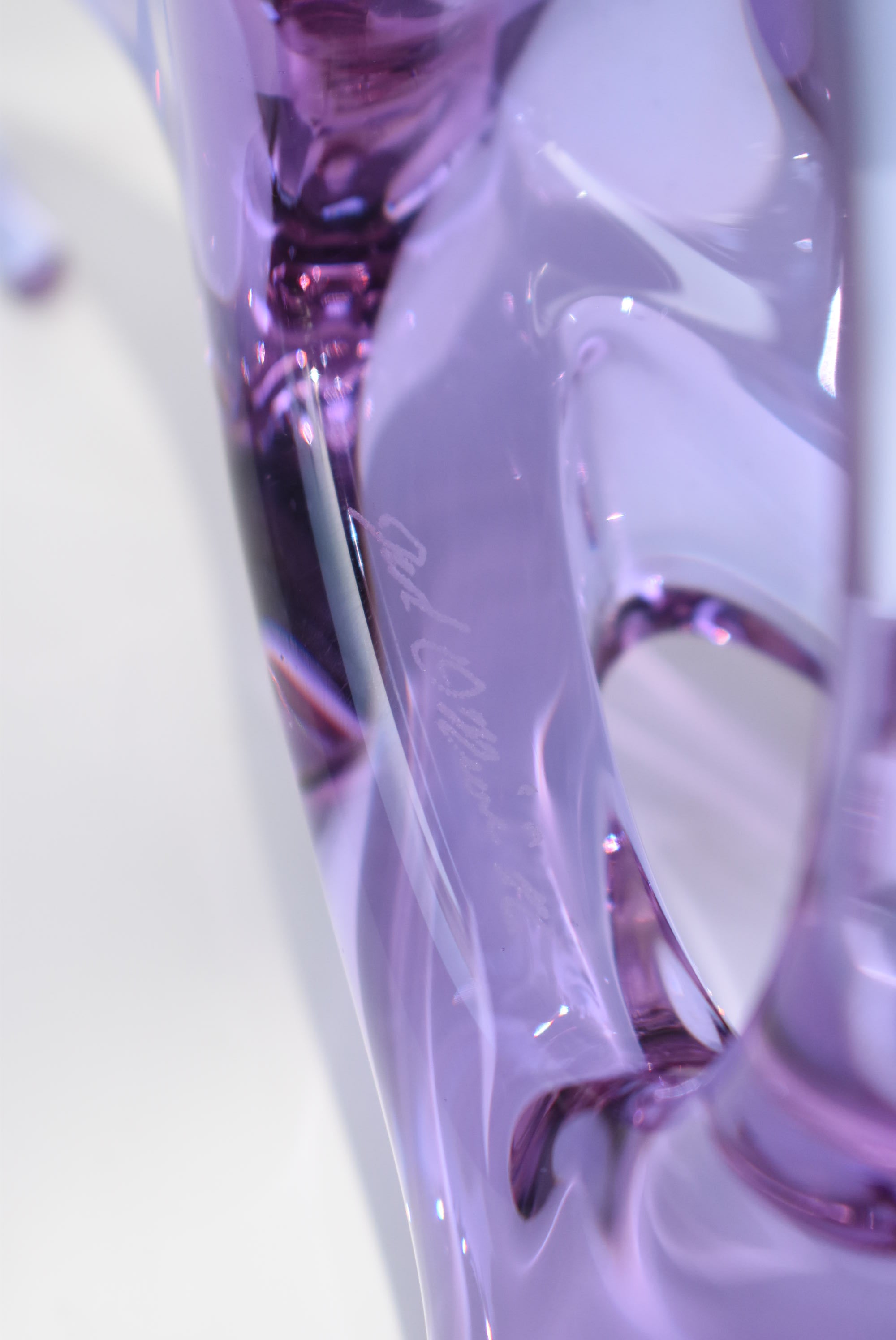 Murano Hand Blown Purple Sculpture