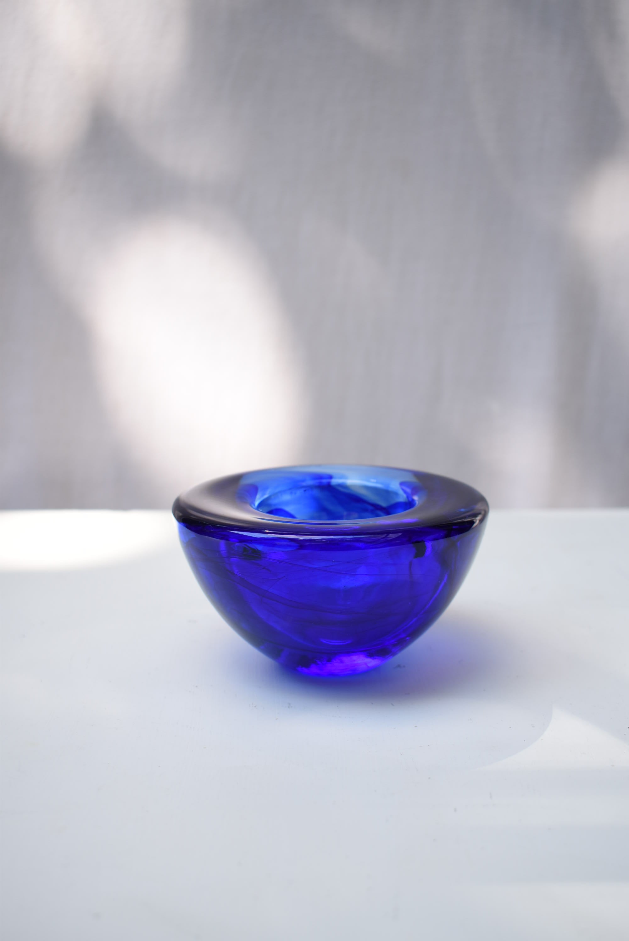 Kosta Boda Blue Candle Holder