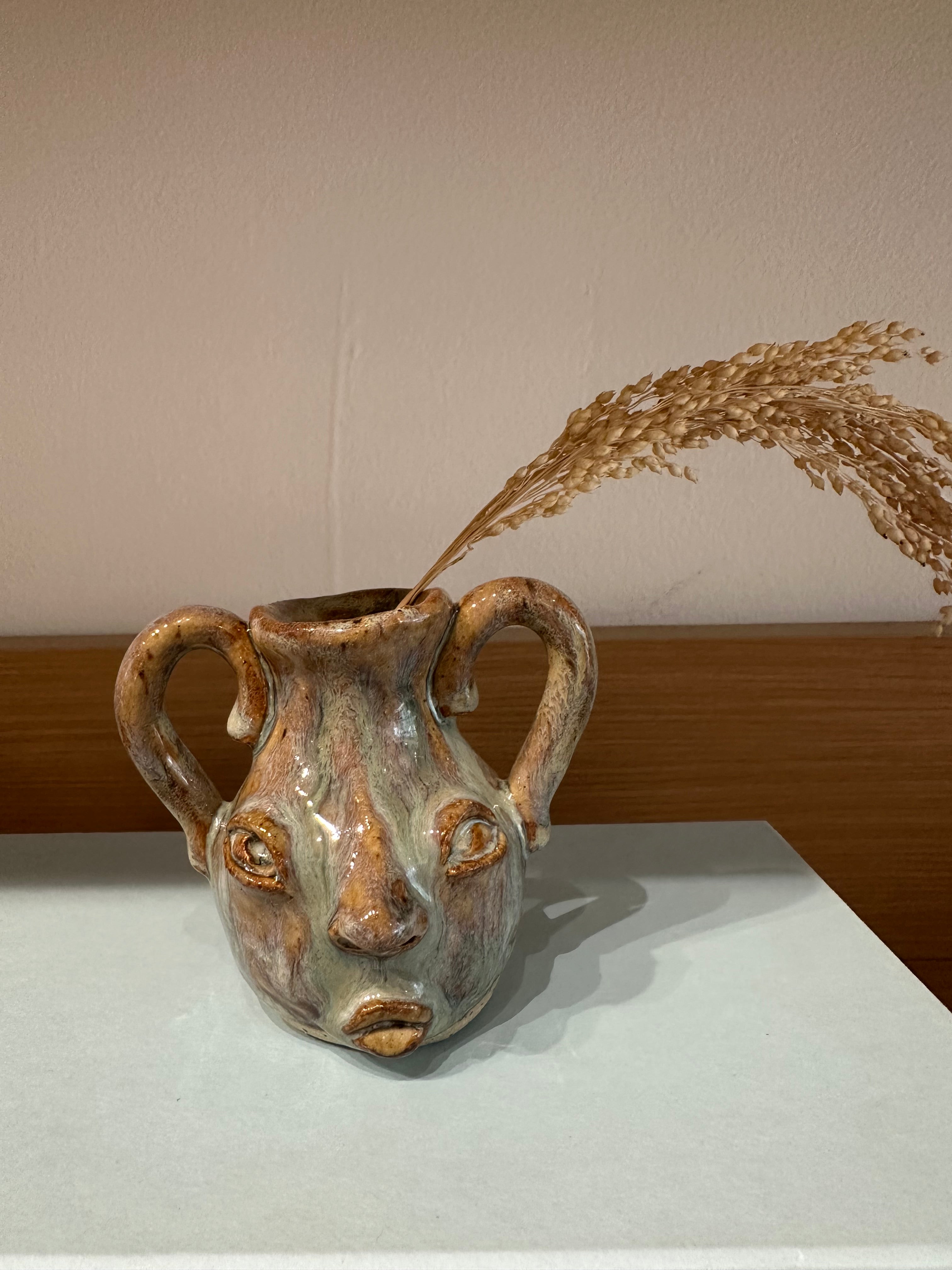 Face vase mini - blueish