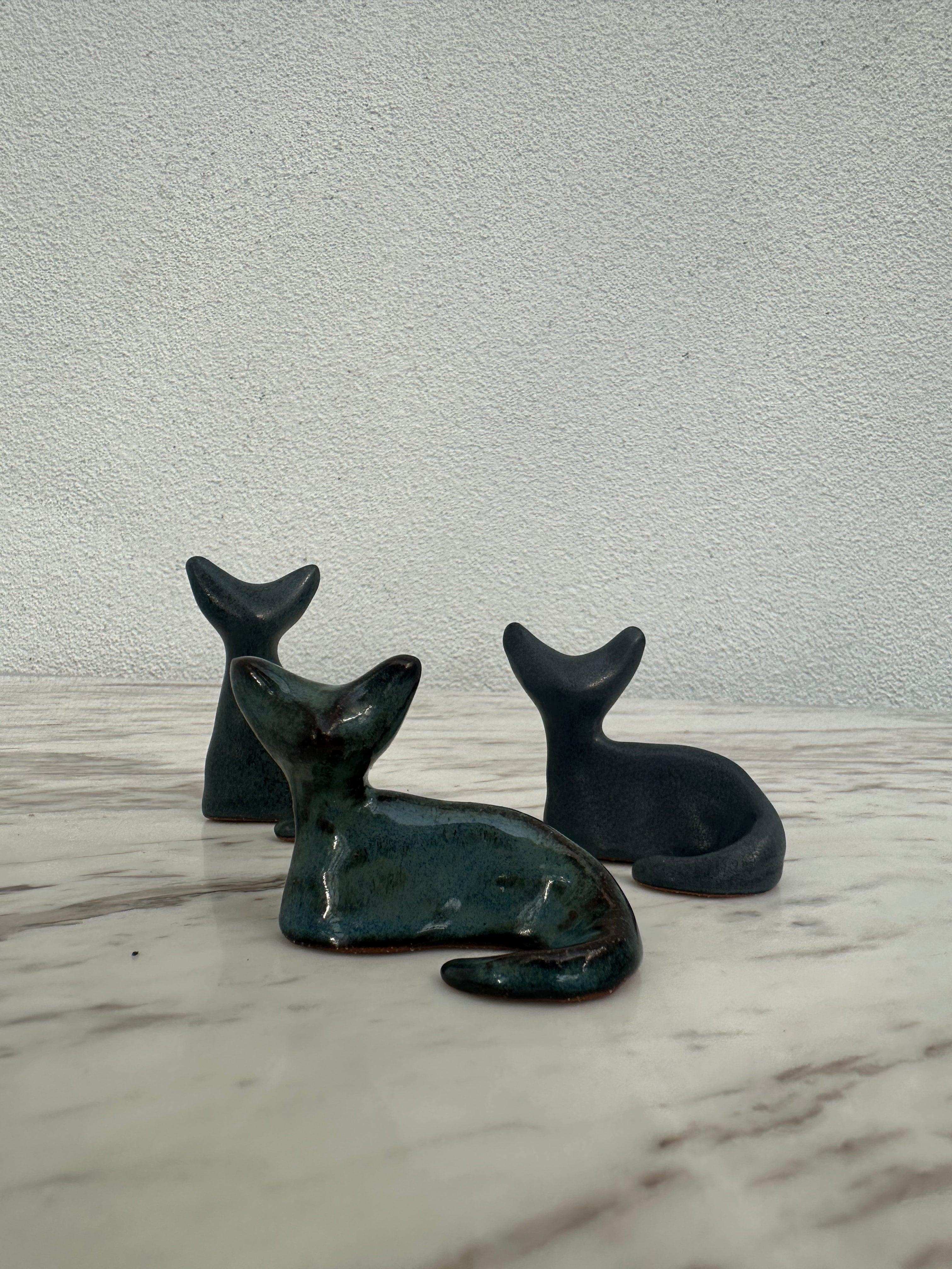 Ceramic Cat Figurines - large