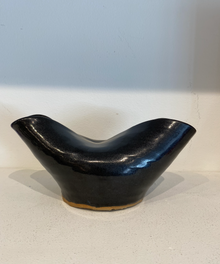  Distorted Black Ceramic Vase
