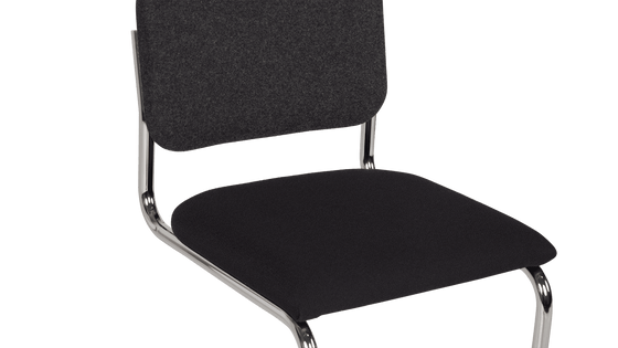 Knoll Cesca Armless Upholstered Bar Stool – Grey Black